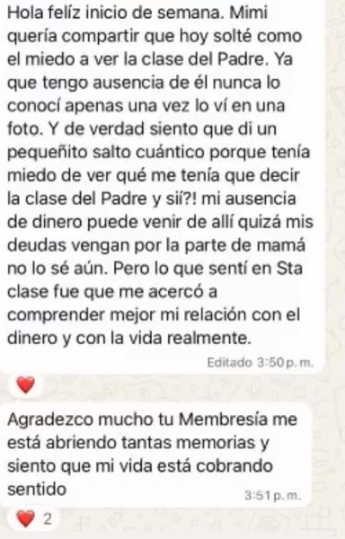 Testimonio real de una alumna