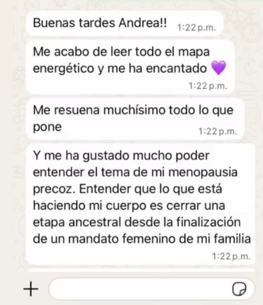 Mensaje real de una mujer que trabajó con Andrea
