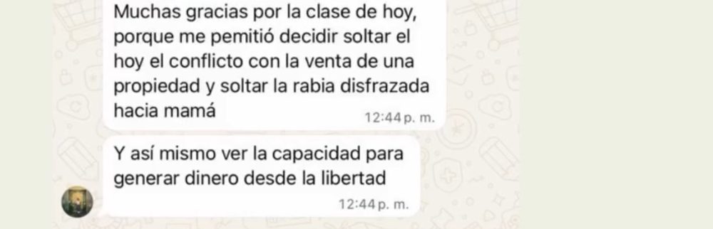 Testimonio real de una alumna
