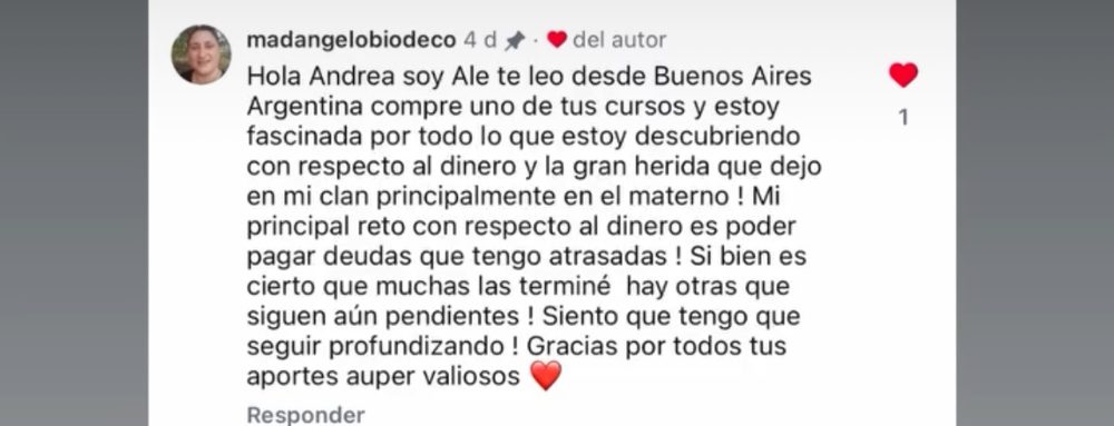 Testimonio real de una alumna