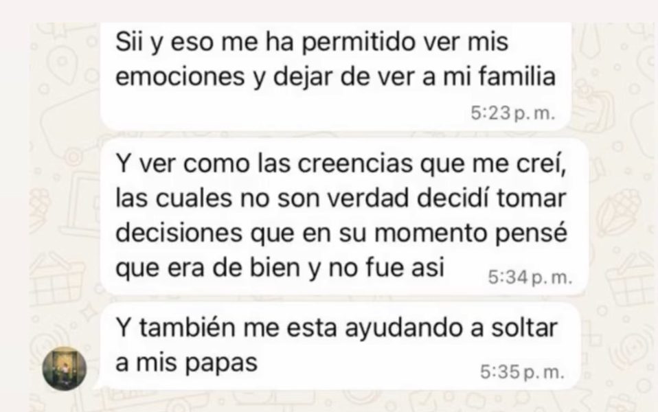 Testimonio real de una alumna