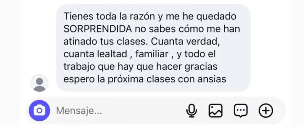 Testimonio real de una alumna